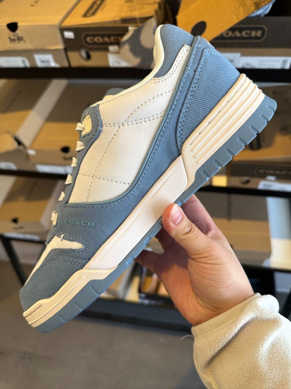 NIB! Rare! Coach CBN96 Men's Soho Sneaker In Dust Blue Size US9/ EUR42 - Picture 6 of 11